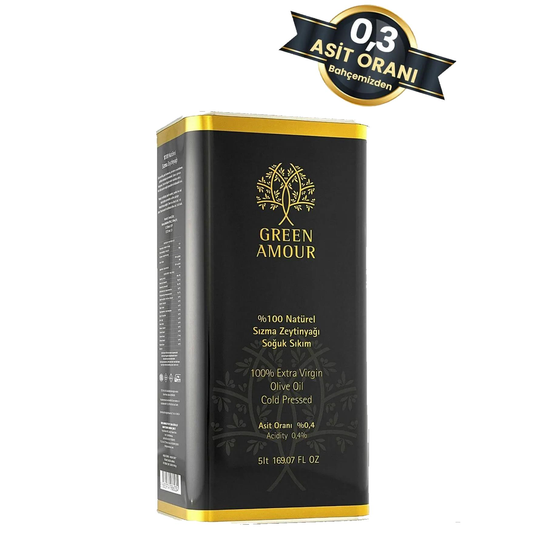 Green Amour Soğuk Sıkım Zeytinyağı 5Lt