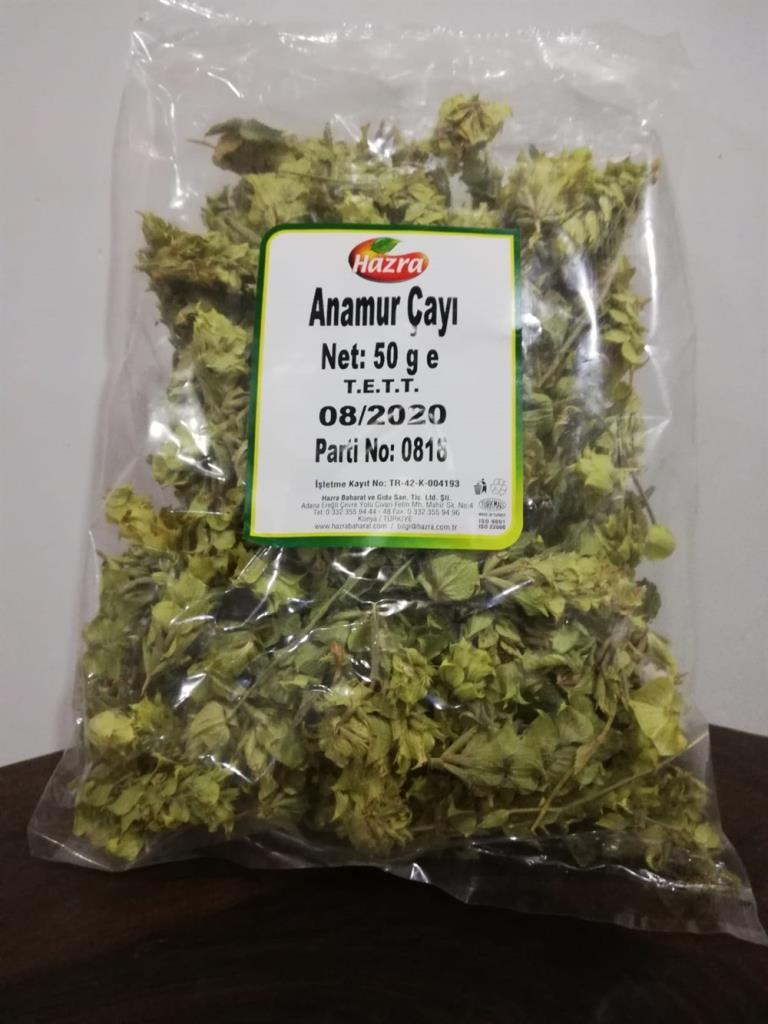 Hazra Anamur Yeşil Yaprak Çayı Doğal 50 Gr