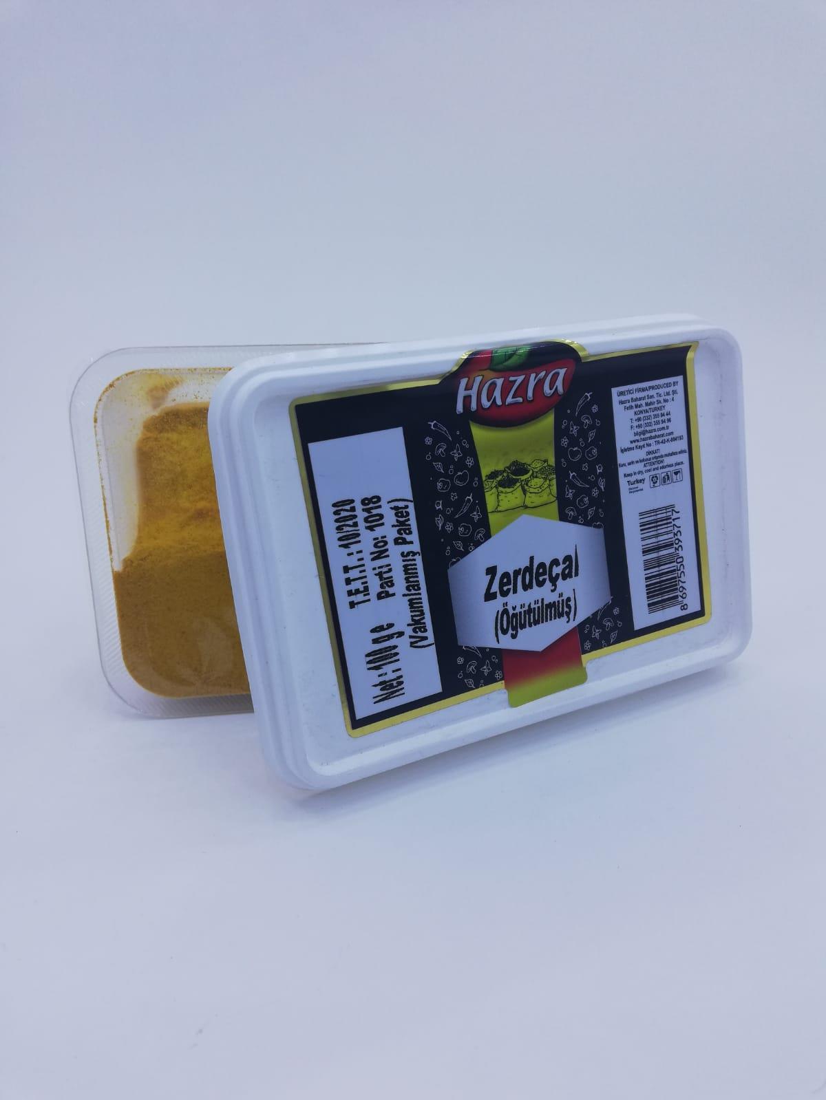 Hazra Toz Zerdeçal Öğütülmüş Baharat Katkısız 100 Gr