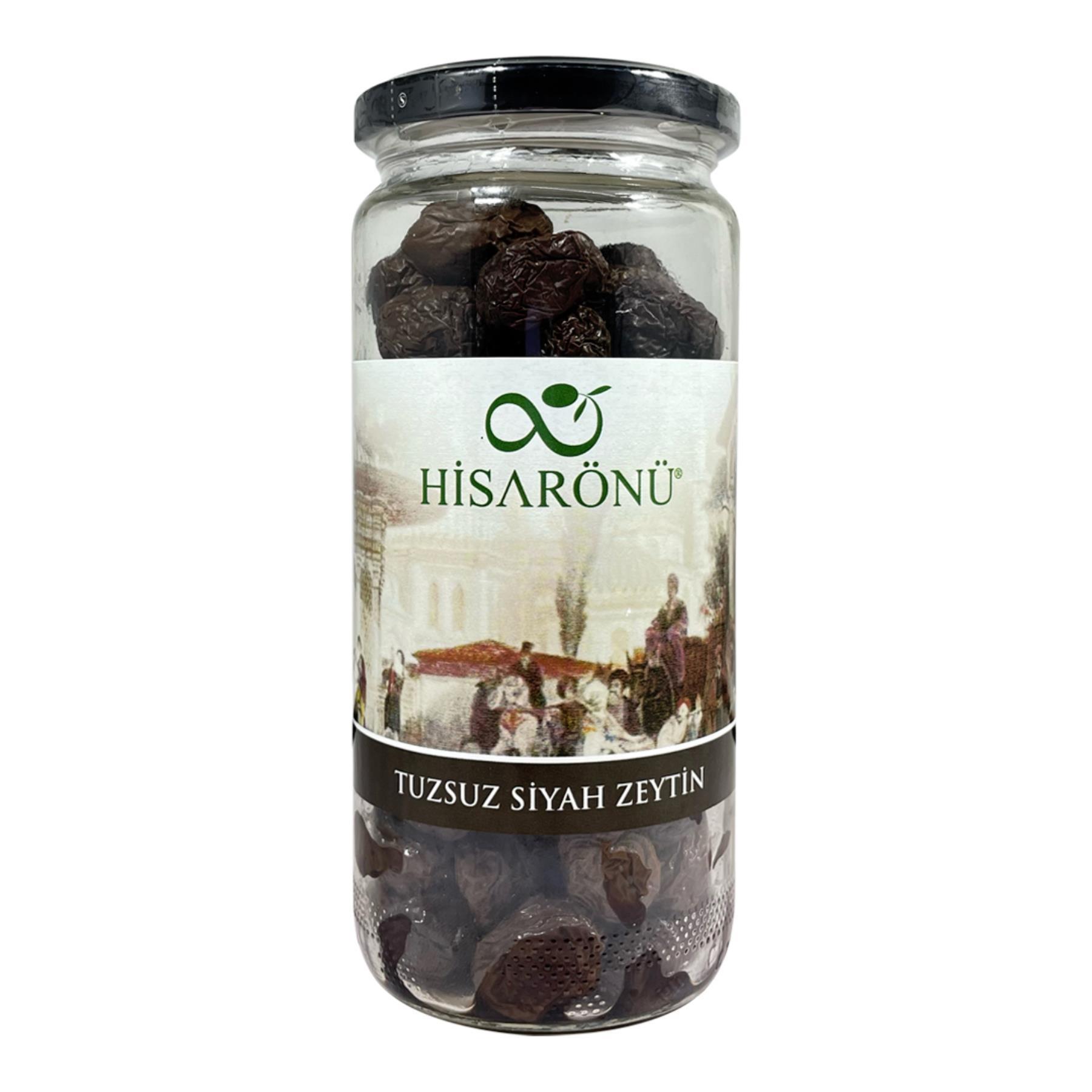 Hisarönü Doğal Siyah Zeytin Tuzsuz 250 g ℮