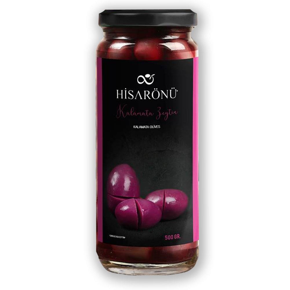 Hisarönü Kalamata Zeytin Cam Kavanoz İri 500 g ℮
