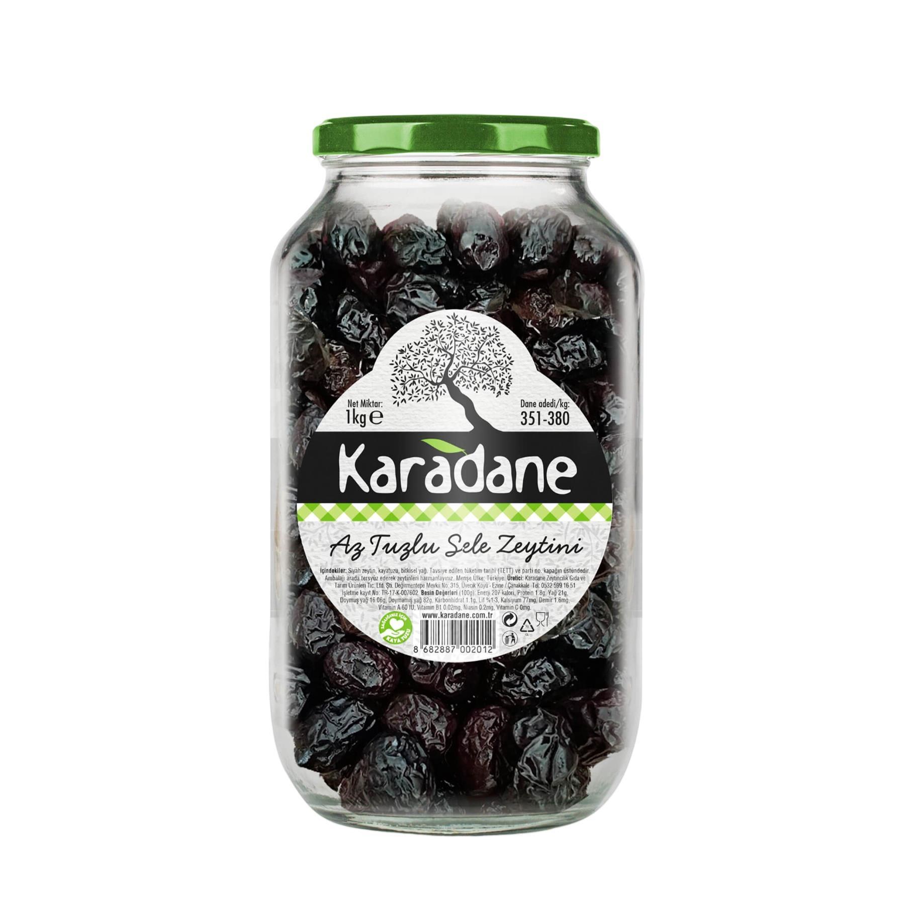 Karadane Az Tuzlu Sele Zeytini 351-380 Kalibre 1000 g e