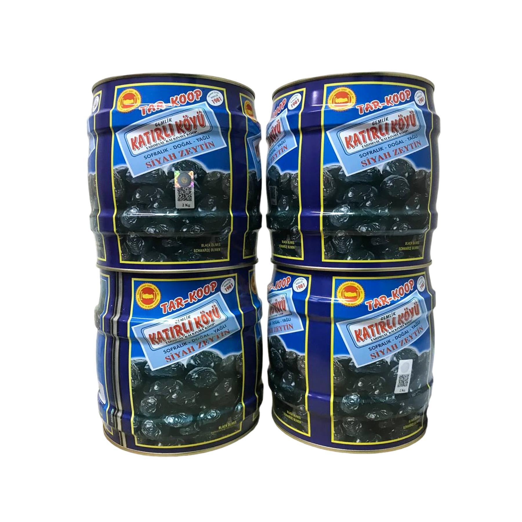 Katırlı Köyü Kahvaltılık Gemlik Siyah Zeytin 4 Adet 2000 g e