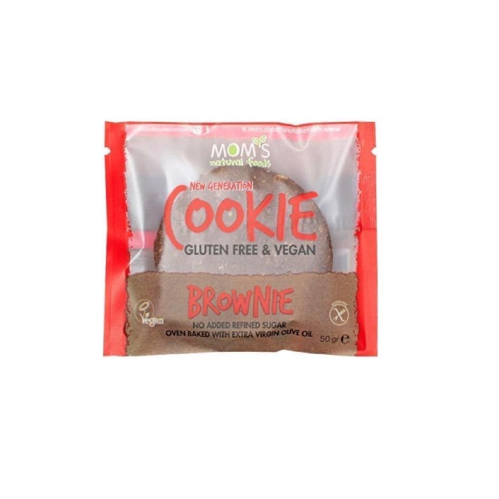 Mom's Natural Foods Cookıe Gluten Free & Vegan Brownıe 50g e
