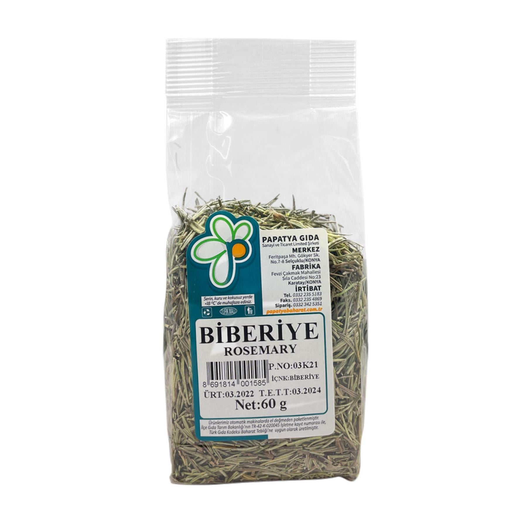 Papatya Gıda Biberiye 60 g e