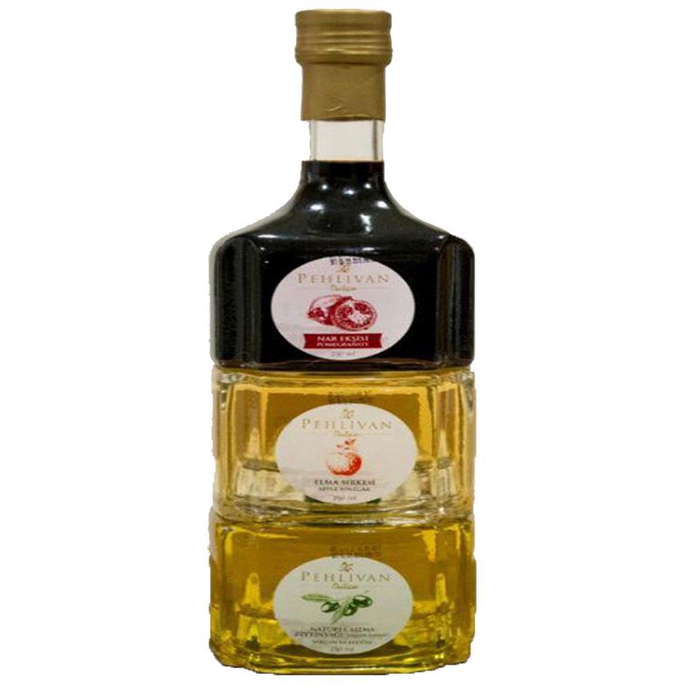 Pehlivan Elma Sirkesi Dekor 3'lü 250 Ml