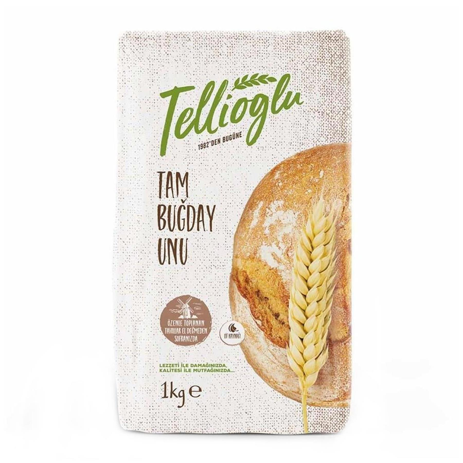 Tellioğlu Tam Buğday Unu Lif Kaynağı Un 1000 g e 