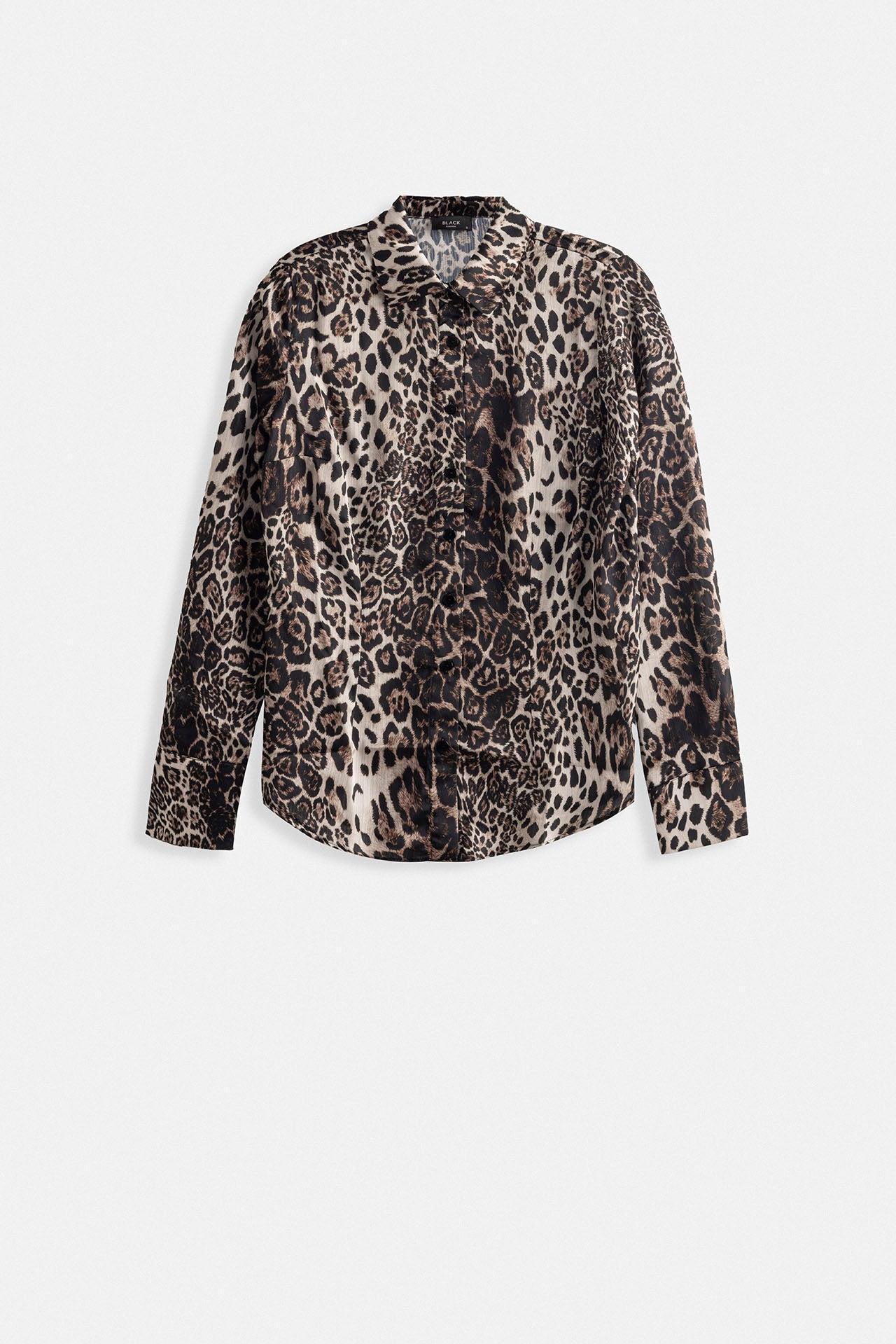 Leopar Desen Gömlek