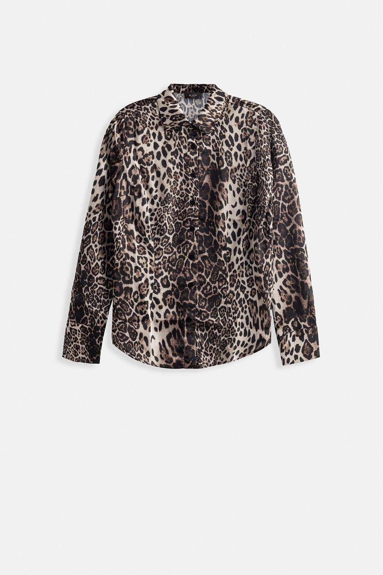 Leopar Desen Gömlek