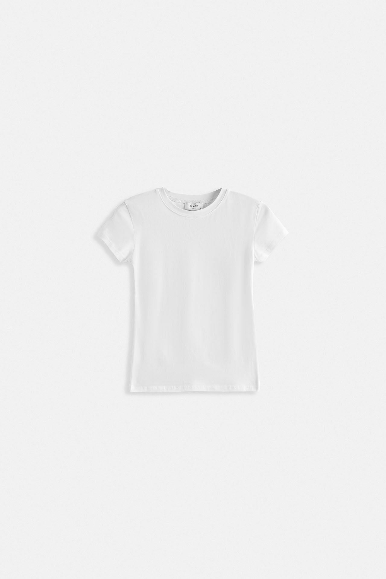 Likralı Basic Beyaz T-Shirt