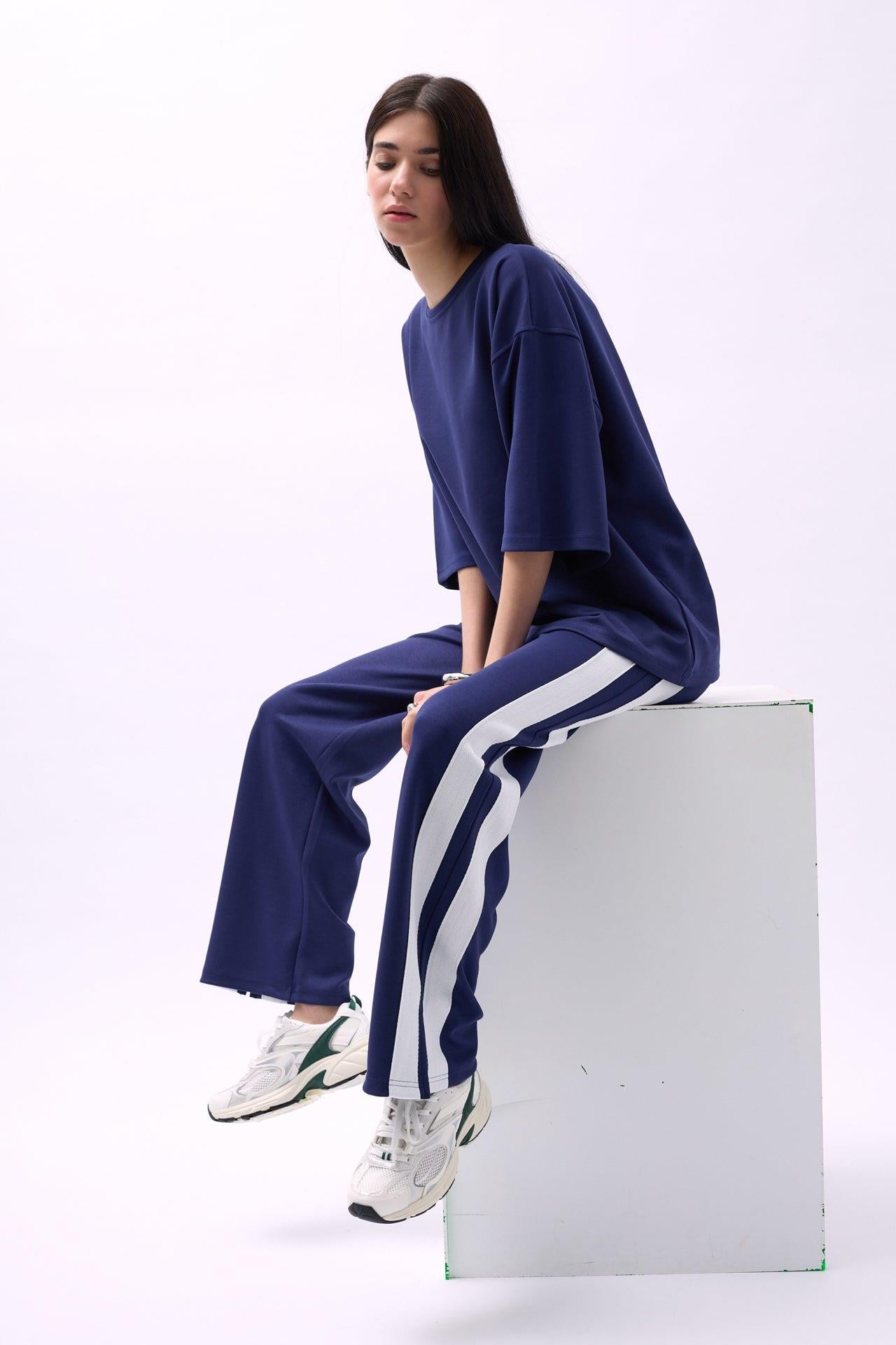 Yan Şeritli Lacivert Eşofman Altı