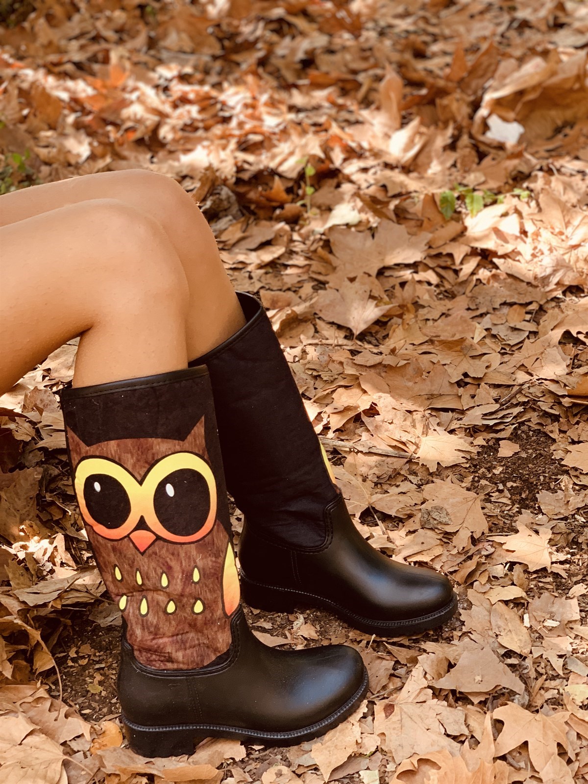 BAYKUŞ BASKILI YAĞMUR ÇİZMESİ DESENLİ YAĞMUR ÇİZMESİ RAIN BOOT WOMAN SHOES ER-002