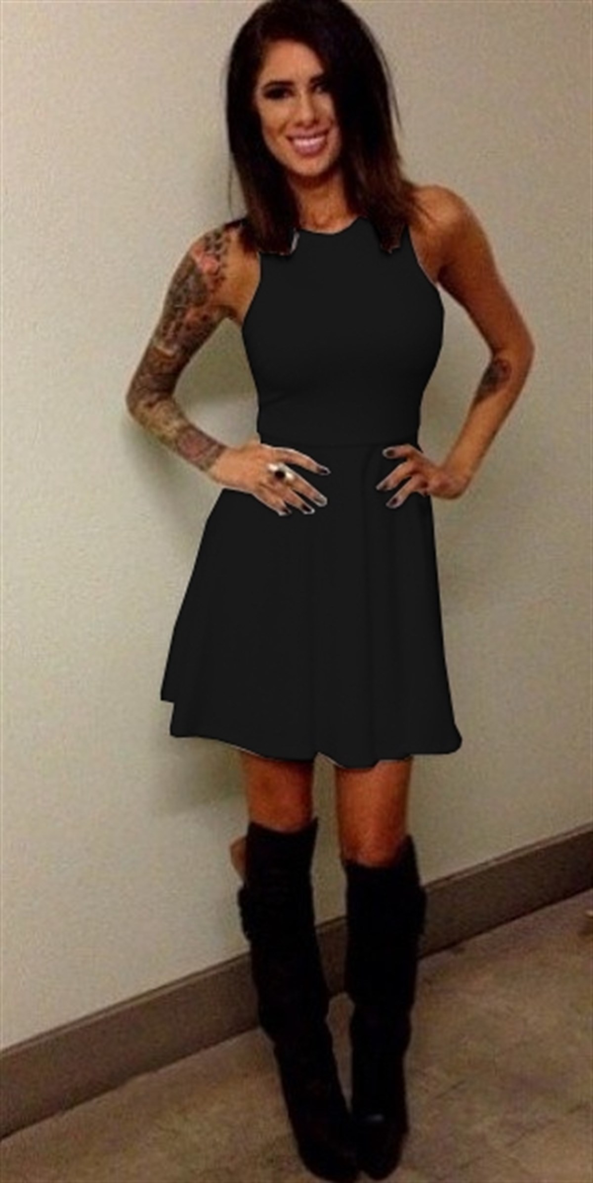 ESNEK DALGIÇ KUMAŞ KOLSUZ SİYAH MİNİ ELBİSE KİLOŞ SİYAH ELBİSE BLACK MINI DRESS DNM-363-1
