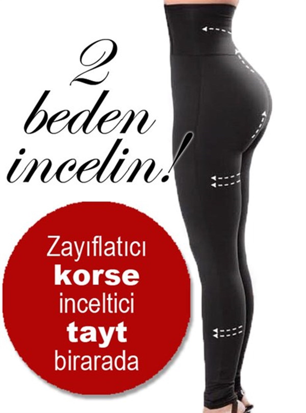 Nightlight İki Beden İnceltici Korse Tayt