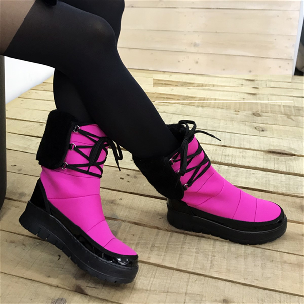 PEMBE RENK KAR BOTU SNOW BOOT WINTER WOMAN SHOES SHOE-001