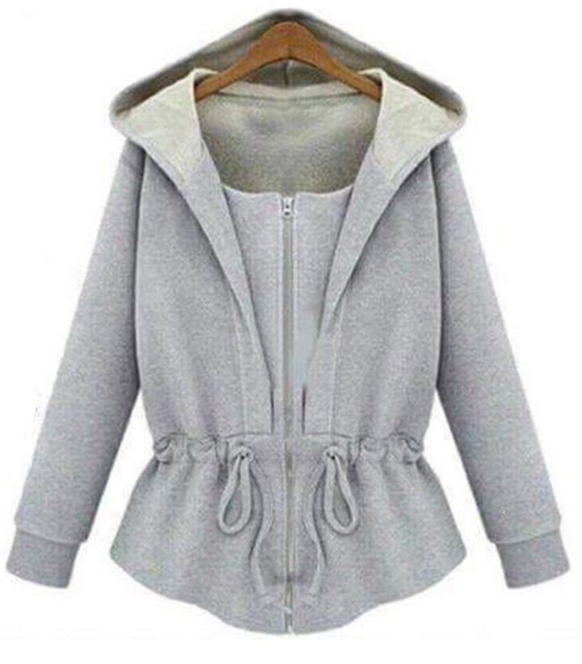 2 İPLİK KUMAŞ KAPİŞONLU GRİ SWEAT ETC-016