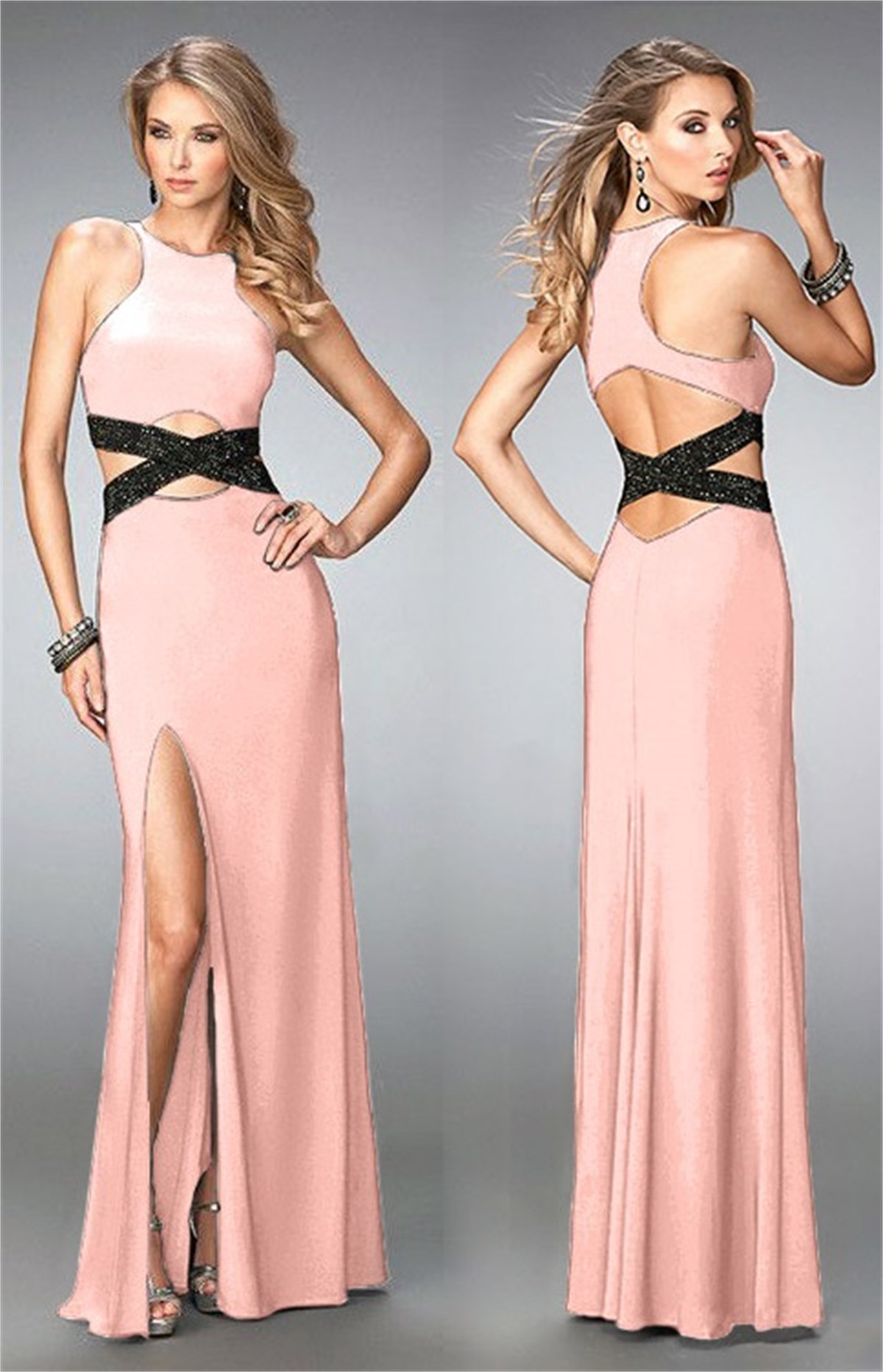 DALGIÇ KUMAŞ PAYET DETAYLI PUDRO ABİYE ELBİSE ART-FVR-118