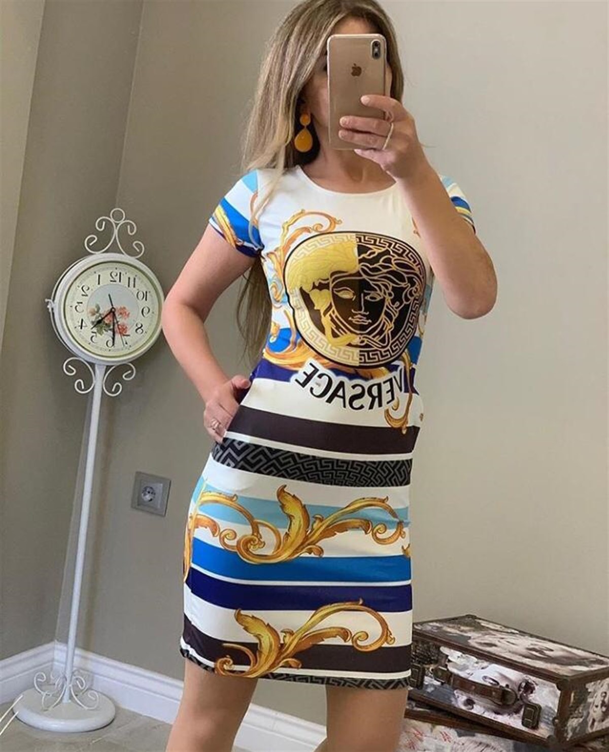 DALGIÇ KUMAŞ ÜZERİ DİJİTAL BASKILI GÜNLÜK SPOR ELBİSE CHP-206