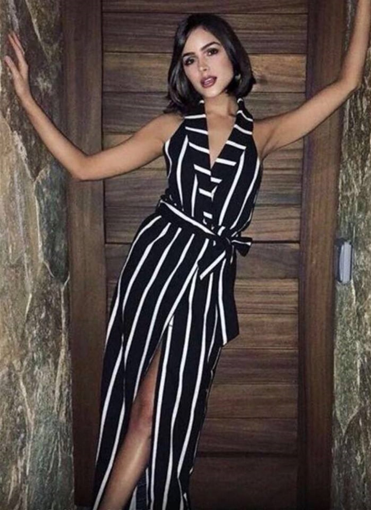 EMPRİME KUMAŞ DEKOLTELİ UZUN ELBİSE MSCX-066