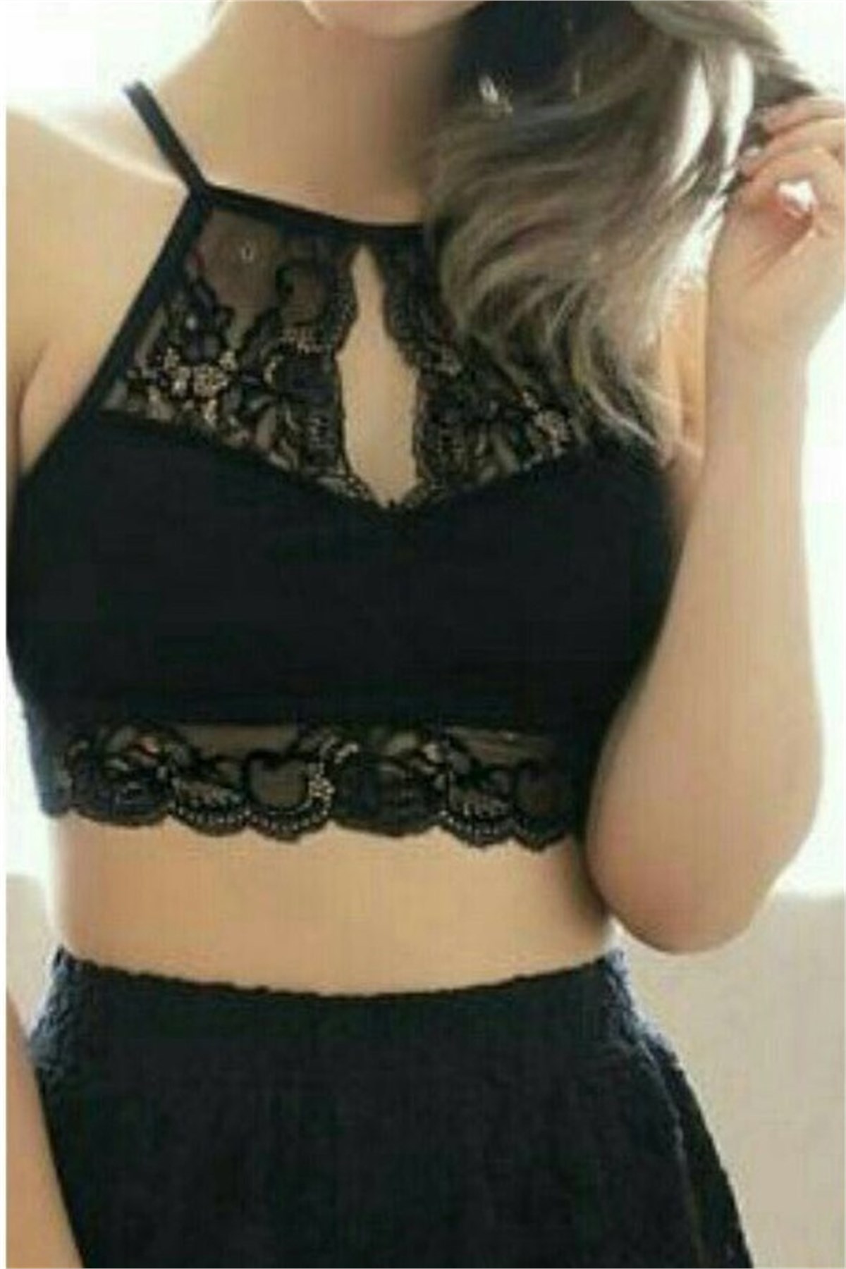 ESNEK DANTEL SİYAH BÜSTİYER MSCX-113