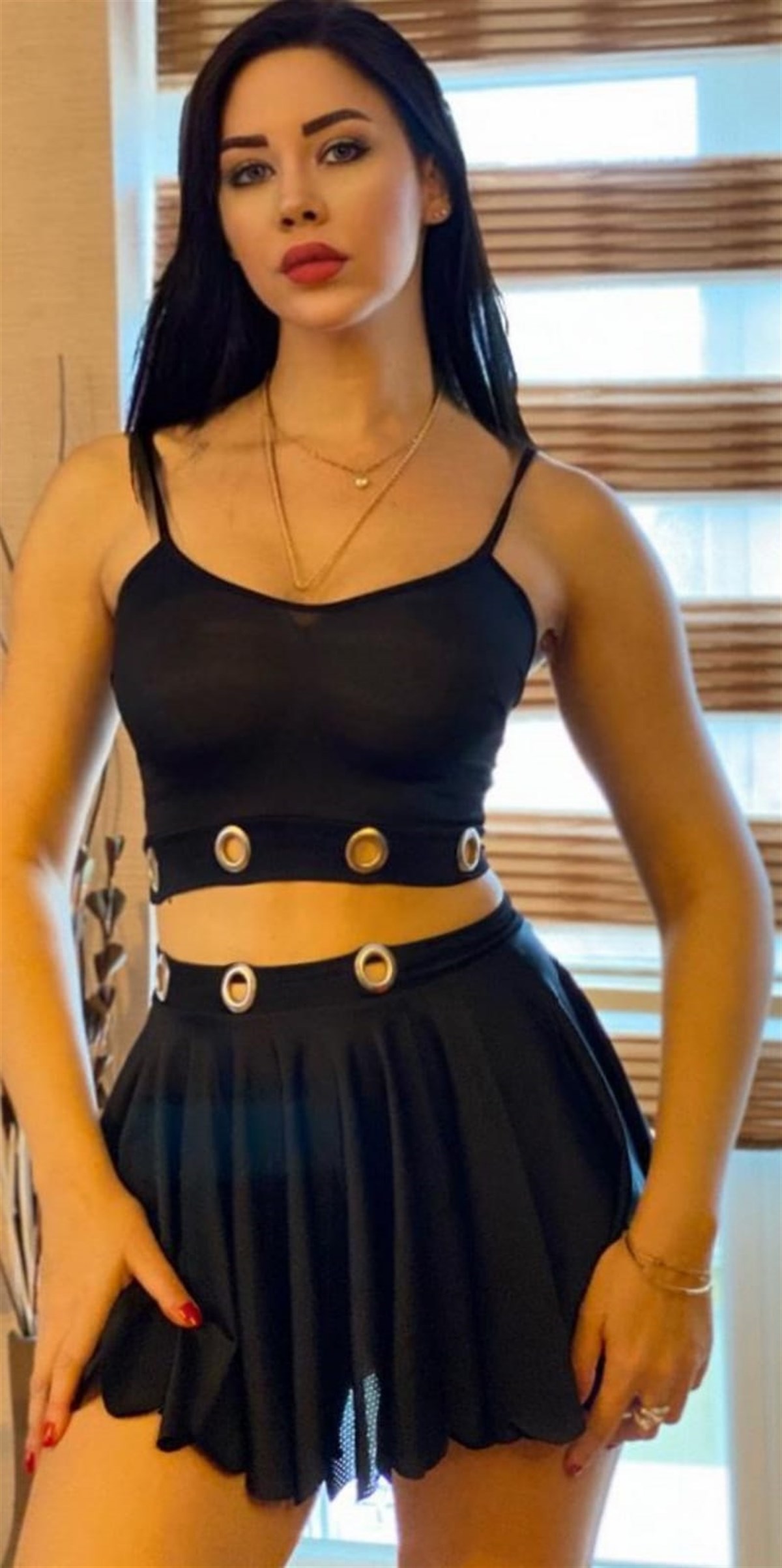 ESNEK KUMAŞ DOLGUSUZ BÜSTİYER VE MİNİ ETEK TAKIM BLACK TOP AND SKIRT SET BLACK GOGO COSTUME KY-120-siyah
