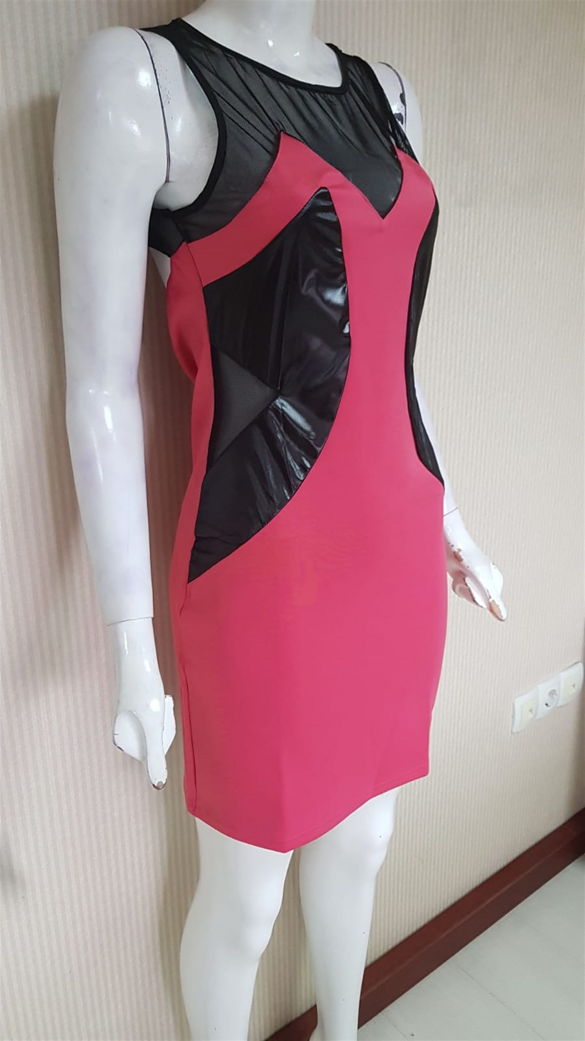 ESNEK MİKRO JARSE KUMAŞ MİNİ ELBİSE SÜPER MİNİ GECE ELBİSESİ CLUBWEAR ASİA-009