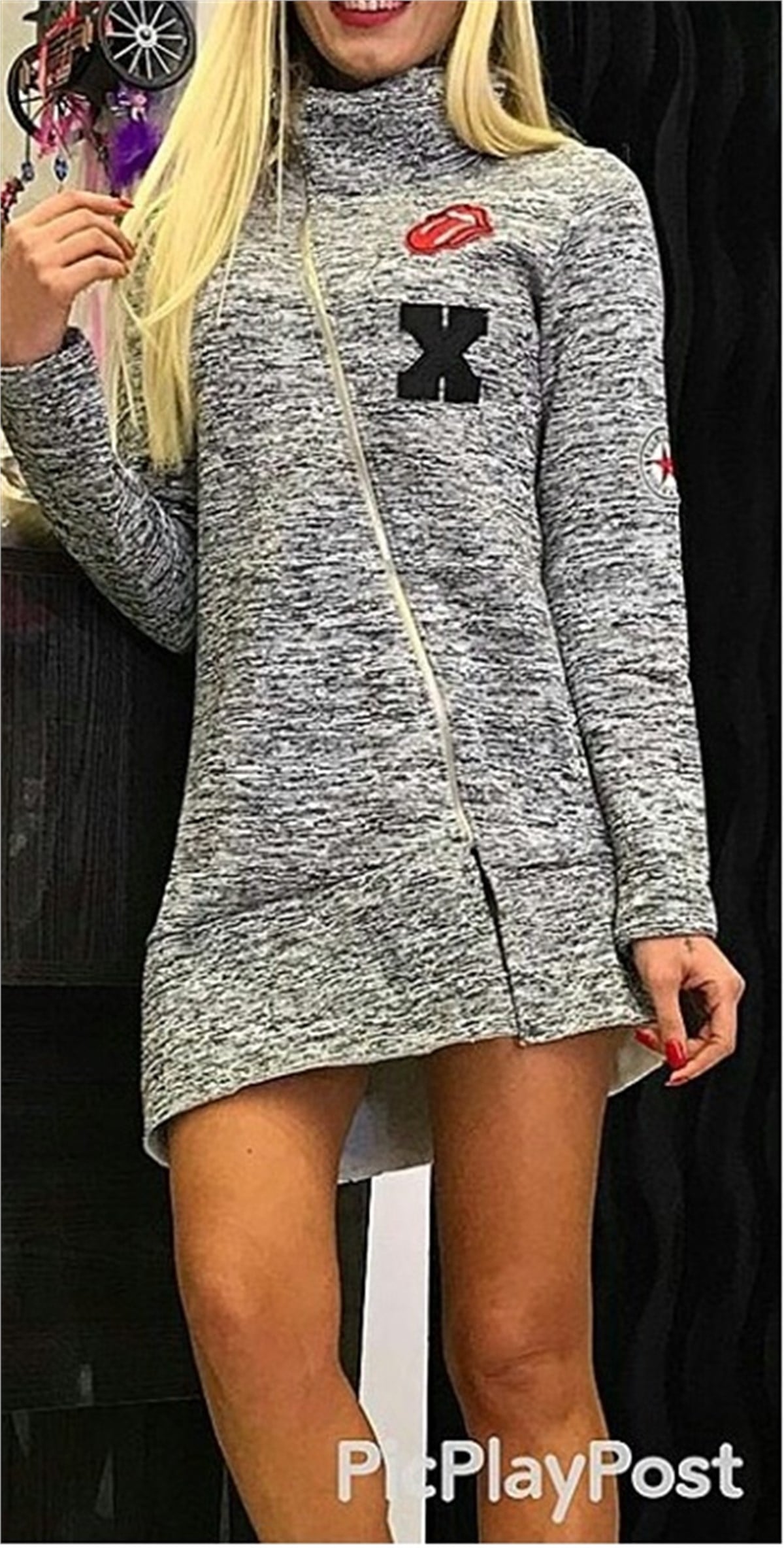 FERMUAR DETAYLI SPOR TUNİK, SWEATSHIRT LP-008