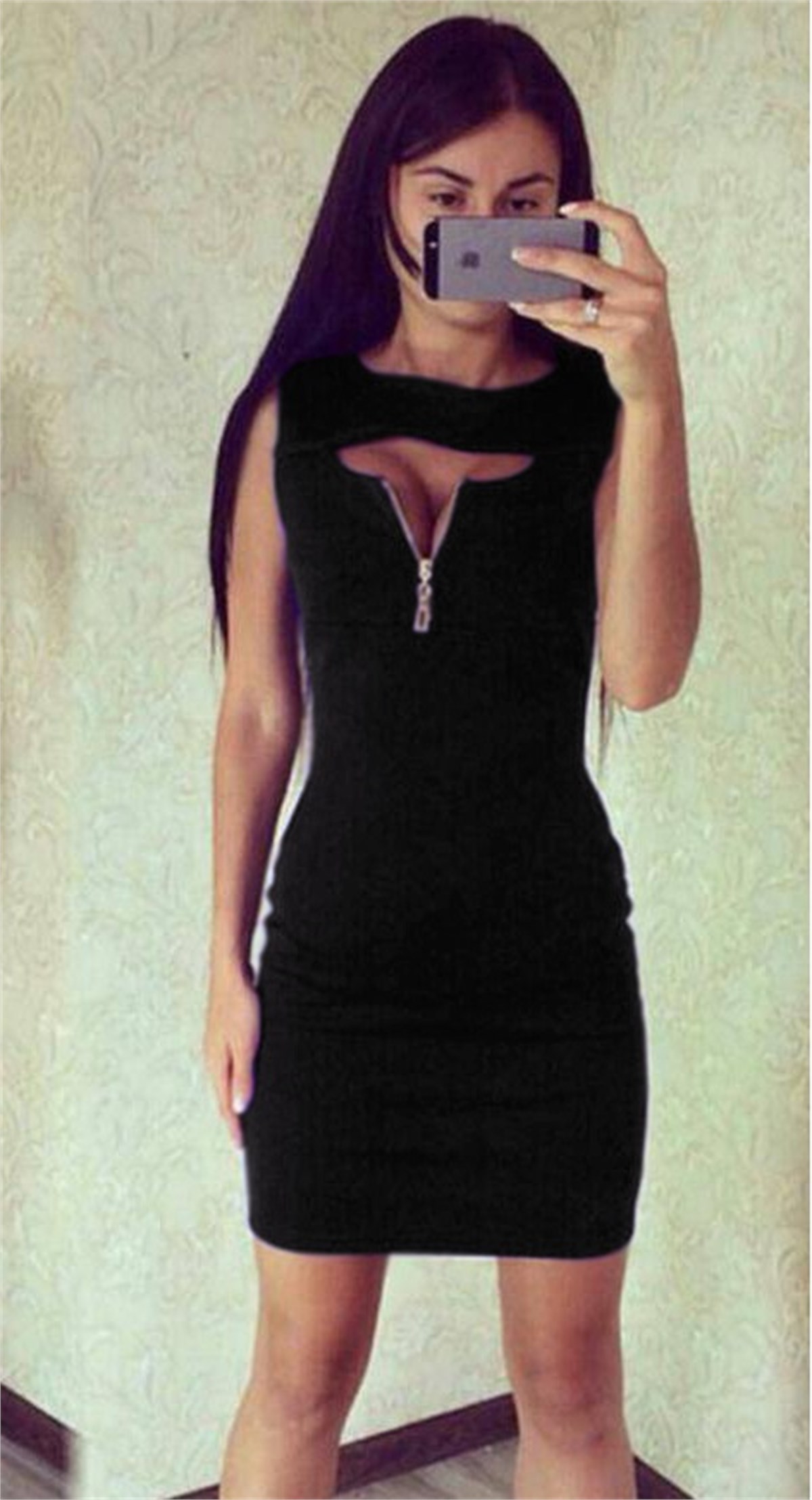 FİTİLLİ TRİKO KUMAŞ SİYAH ELBİSE MSCX-029