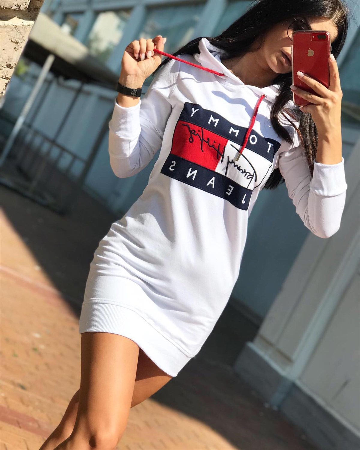 İKİİPLİK ESNEK KUMAŞ BEYAZ UZUN KOLLU TUNİK BEYAZ UZUN KOLLU SPOR ELBİSE  WOMAN SPORTSWEAR WHITE TUNIC WHITE DRESS DMN-067-2