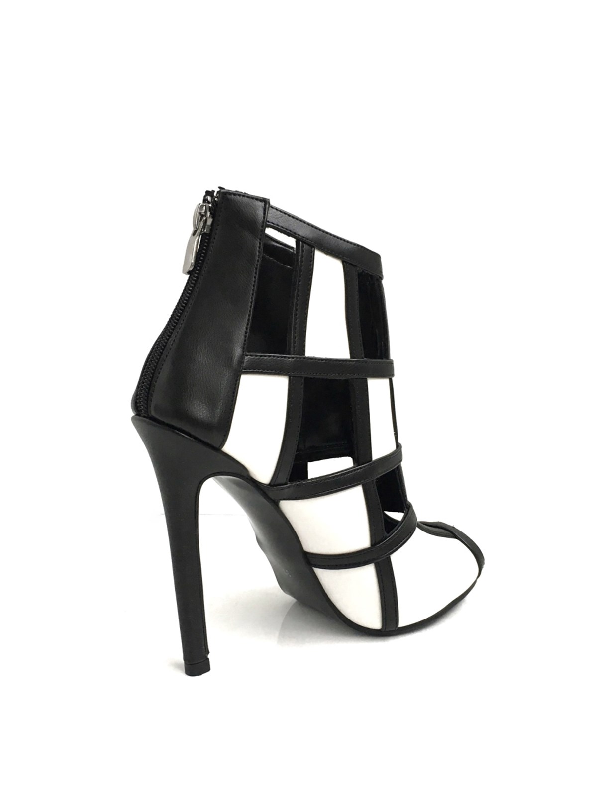 KAFES TASARIM İNCE TOPUKLU AYAKKABI HIGH HEELS WHITE WOMAN SHOES AD-002 · 4