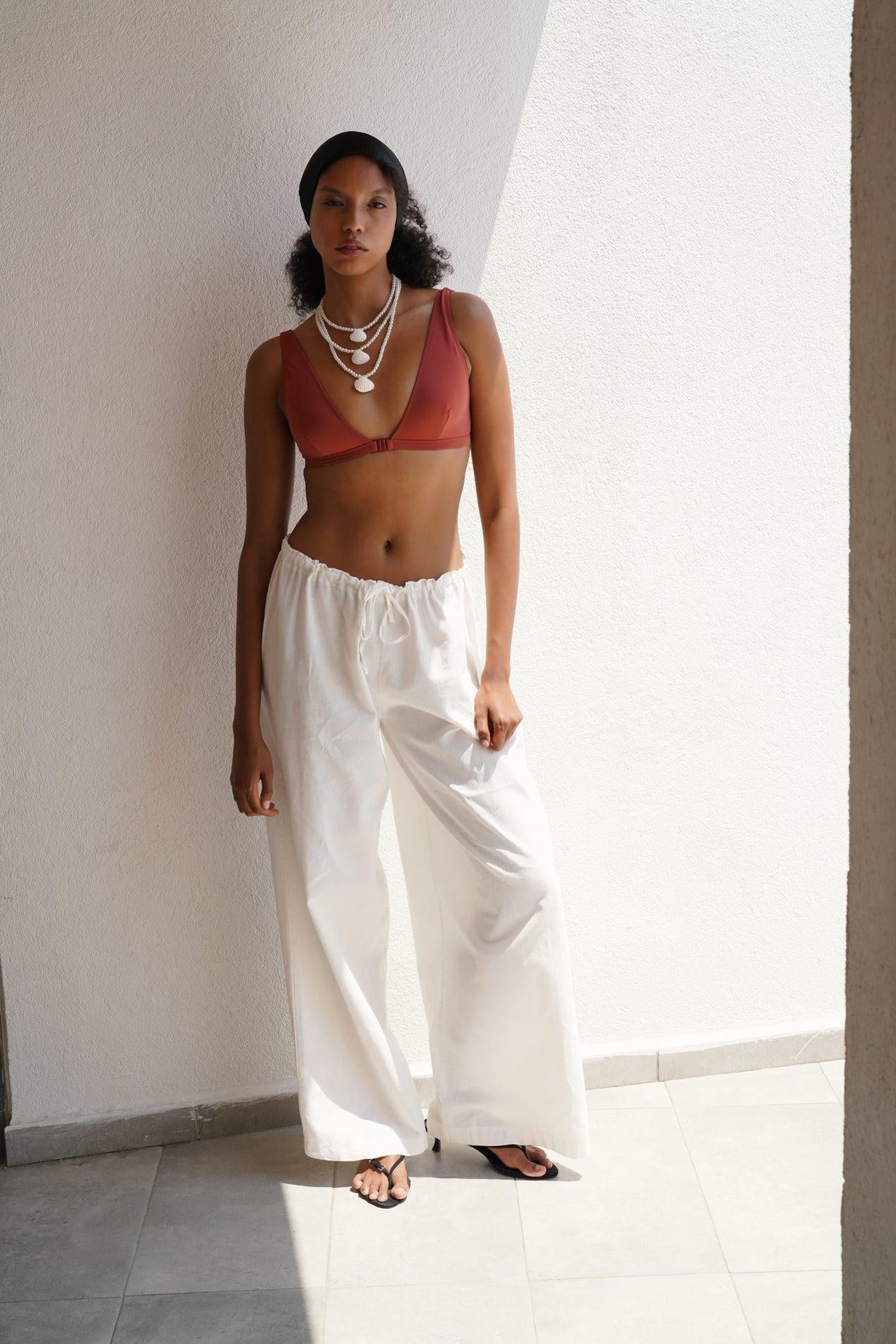 Kahverengi Bralet Bikini Takım