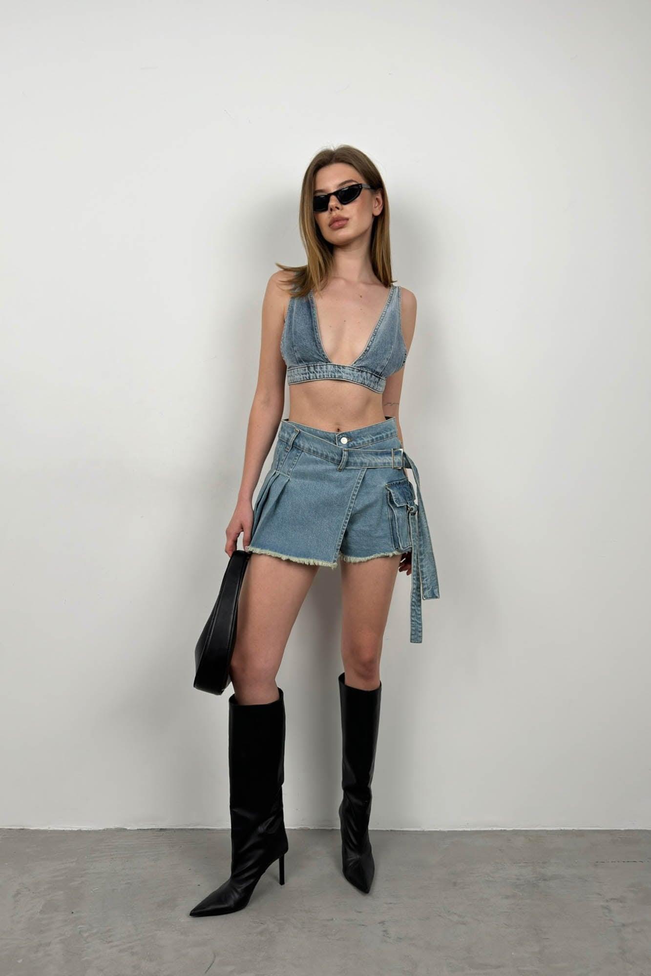 Kot Mavi Crop Bra