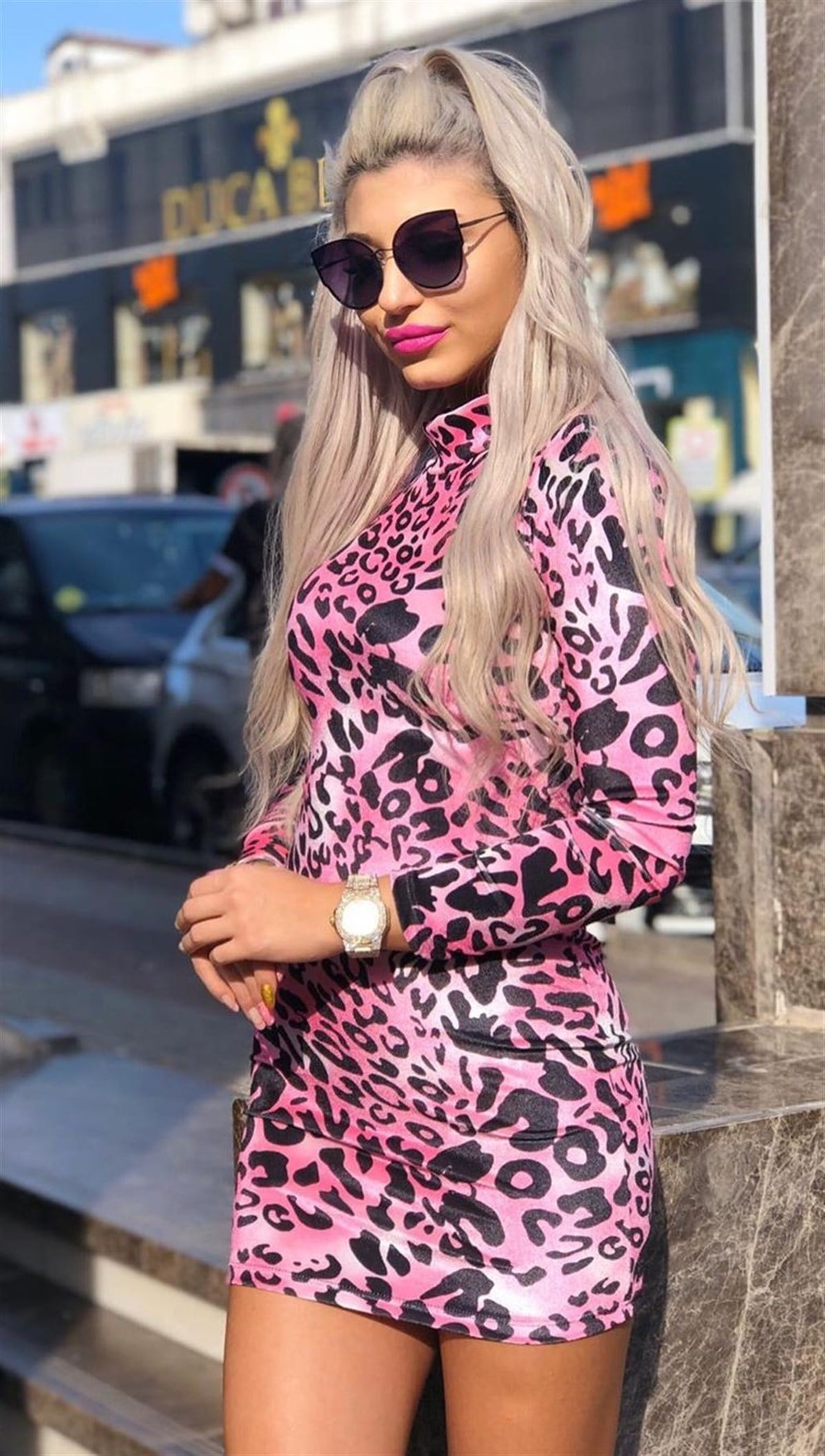 LEOPAR DESENLİ ESNEK KADİFE KUMAŞ UZUN KOLLU MİNİ ELBİSE KADİFE KUMAŞ GECE ELBİSESİ VELVET MINI DRESS BLACK PROM DRESS BLACK PARTY DRESS BLACK MINI DRESS LP-287-2