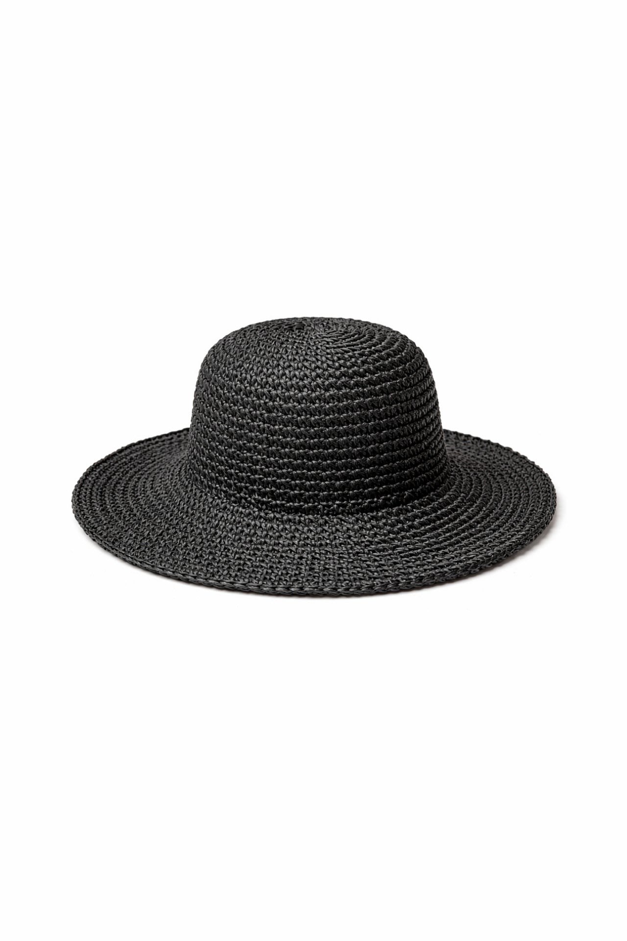 Siyah Bucket Hasır Şapka