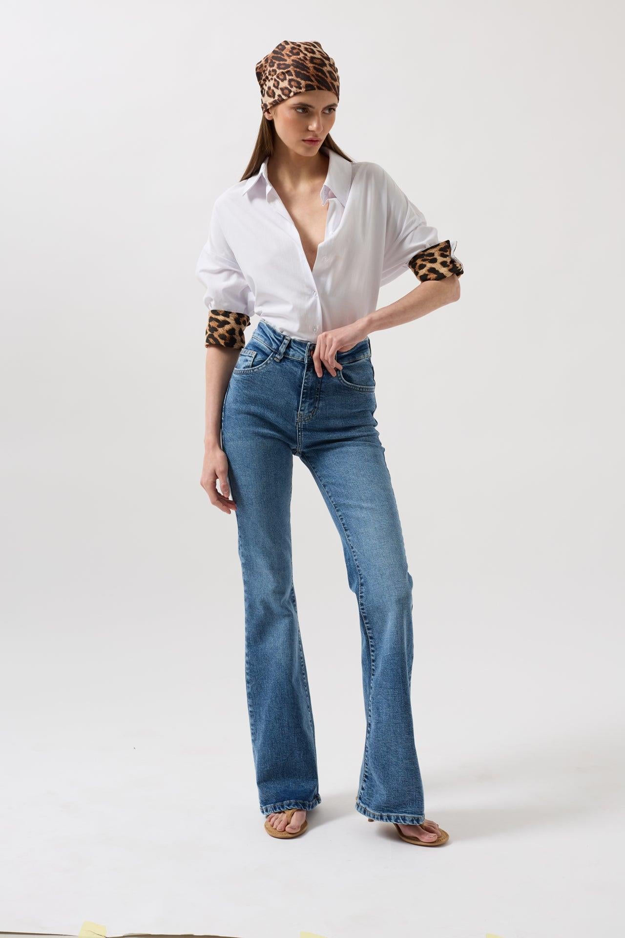 Yüksek Bel Basic Skinny Mavi Jean