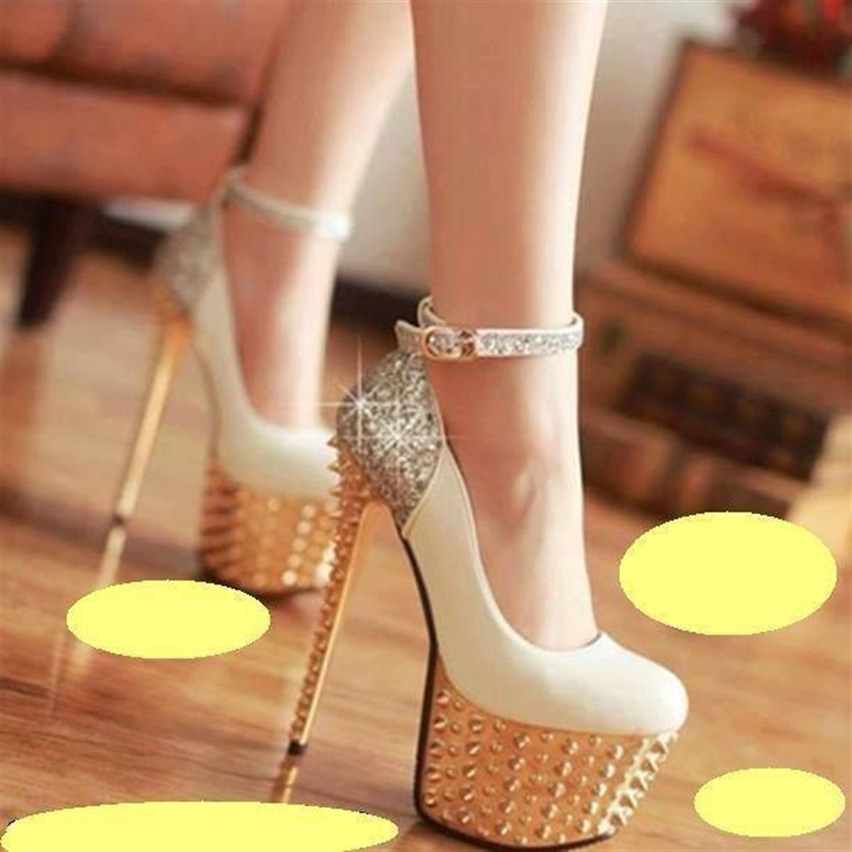 Yüksek Topuk Platform Taban Bayan Ayakkabı KRM-AYK-002