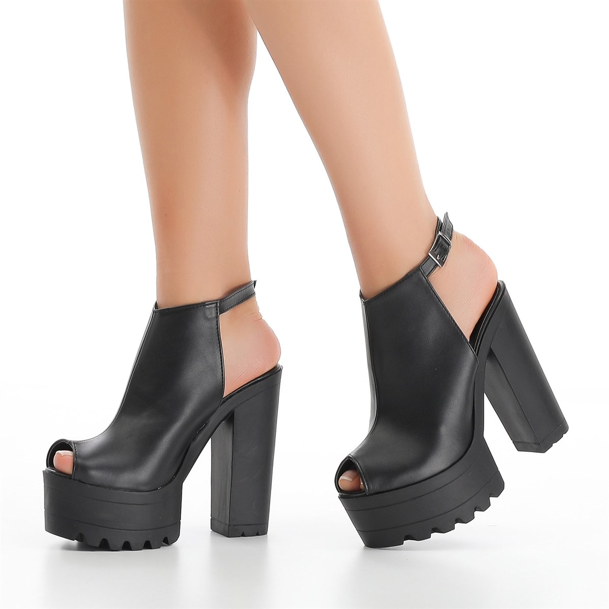 YÜKSEK TOPUKLU İNCE KEMER DETAYLI DETAYLI KALIN TABANLI YAZLIK BOOTIE PLATFORM TOPUK BAYAN BAYAN AYAKKABI SİYAH BAYAN SANDALET SİYAH PLATFORM TOPUK AYAKKABI HIGH HEELS WHITE WOMAN SHOES DL-016-2