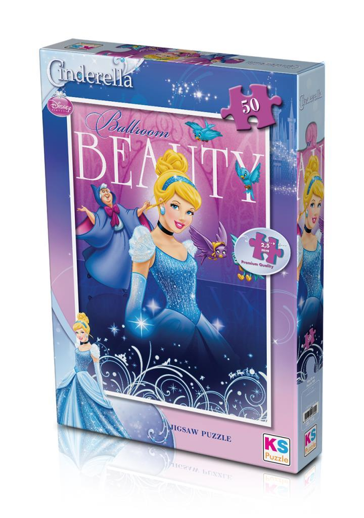 KS Games Puzzle 50 Parça Cinderella Puzzle Lisanslı Ürün