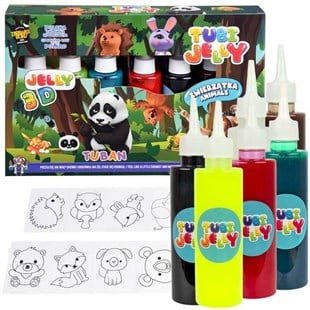 Tuban Tubi Jelly 6 Renk 3 Boyutlu Figürler Hayvanlar Animals TU3326