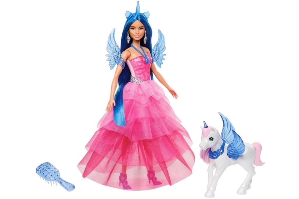 Barbie Mavi Saçlı Prenses Bebek HRR16 Lisanslı Ürün