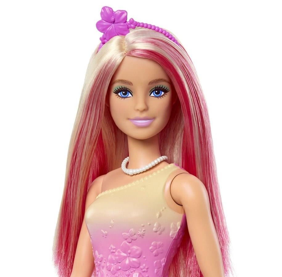 Barbie Prenses Bebek Pembe HRR07 HRR08 Lisanslı Ürün