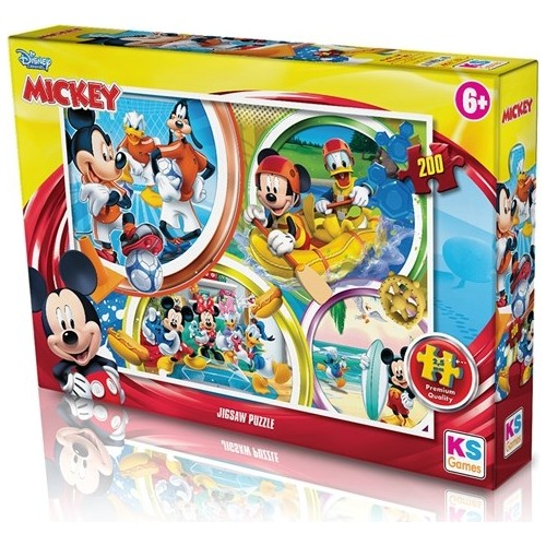 KS Games 200 Parça Puzzle Mickey Mouse Lisanslı Ürün