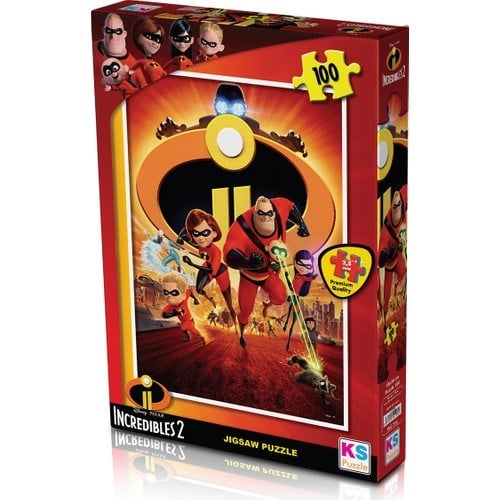 KS Games Puzzle 100 Parça İncredibles 2 Puzzle Lisanslı Ürün