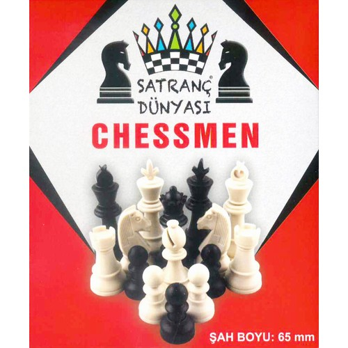 Satranç Dünyası Plastik Satranç Takımı Piyonu 65mm