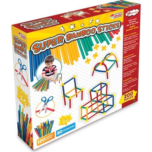 Süper Bambu Çubuklar 200 Parça Lego Sticks Kes Birleştir Oluştur