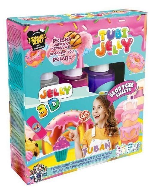 Tuban Tubi Jelly 3 Renkli Jöle Figür Sanat Oyun Hazırlama Seti Tatlı Şekerlemeler TU3317