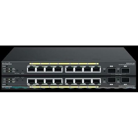 EnGenius EWS2910P L2 PoE+ Controller Switch / 8x Gigabit PoE LAN / 2x Gigabit SFP / 20 AP Desteği / 61.6W