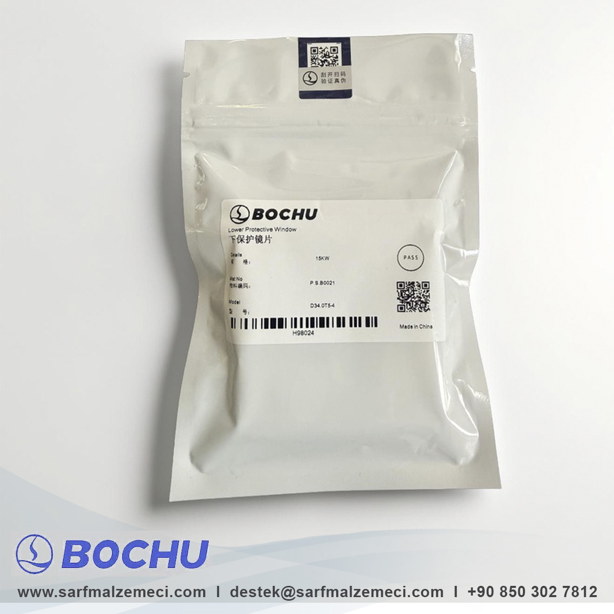 D34 T5 Boci Lazer Lens Koruma Camı - 15kW