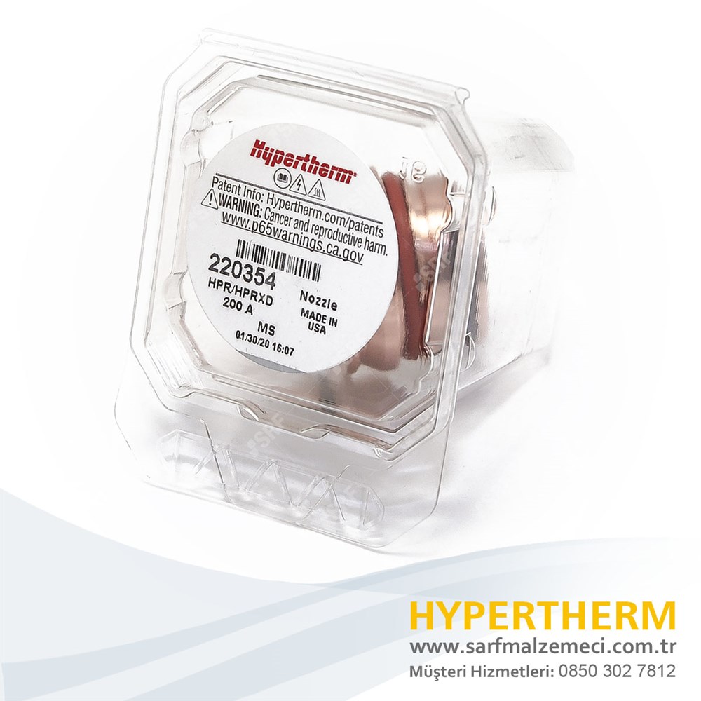 Orijinal Hypertherm® 220354 Nozzle 200A