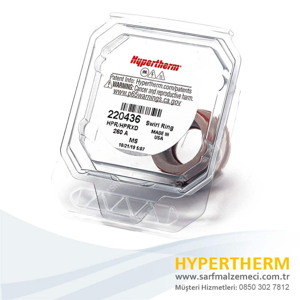 Orijinal Hypertherm® 220436 Swirl Ring 260A